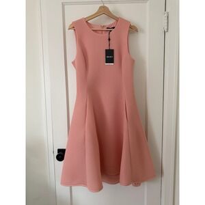 NWT DKNY Womens Pink Textured Fit & Flare Sleeveless Cocktail Dress Sz 10: Girly